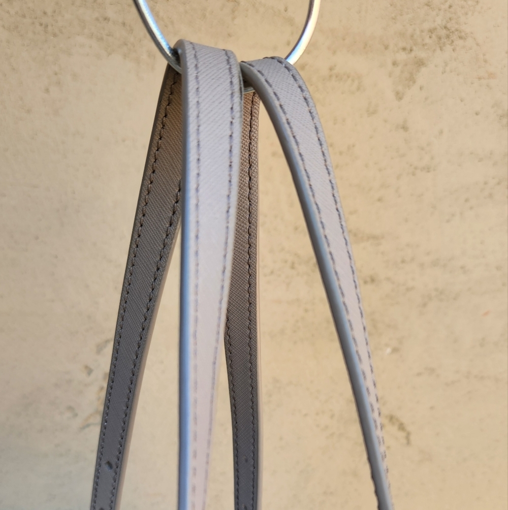Tory Burch Light Grey Saffiano Leather Tote Bag - Picture 8 of 12